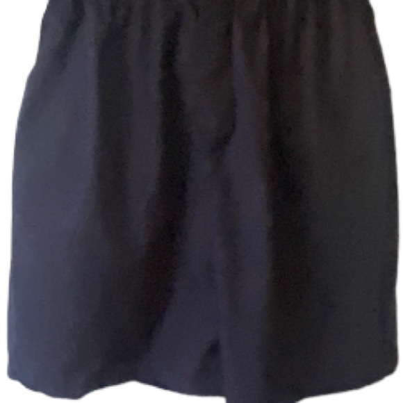 Justfab Women’s Romper Shorts XL Black Button Down V-Neck Elastic Waist Puff Slv - Picture 4 of 11